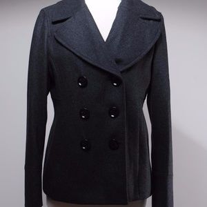 Michael Michael Kors Gray Wool Blend Peacoat